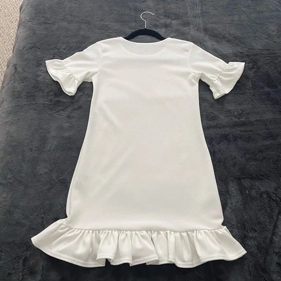 Missguided White Ruffle Mini Dress - Picture 3 of 5